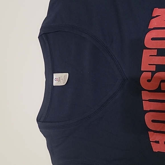 NFL Houston Texans Blue V-neck Short Sleeve Tee Shirt - Size Small - Picture 2 of 11